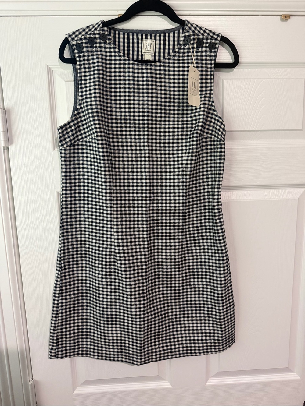 GAP X DOEN Gingham Denim Mini Dress